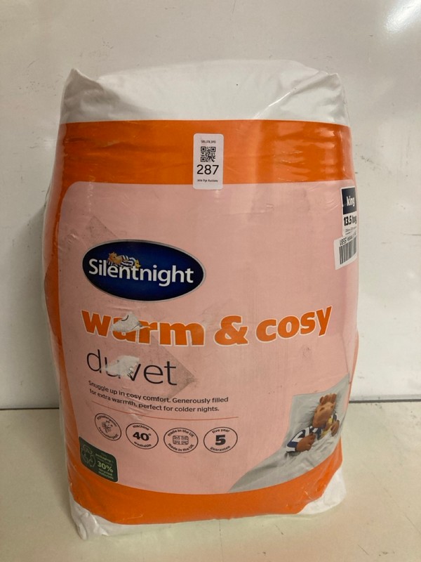 Lot 287  
            Nottingham SR3 - Delivery Only 

                
SILENT NIGHT WARM & COSY KING DUVET