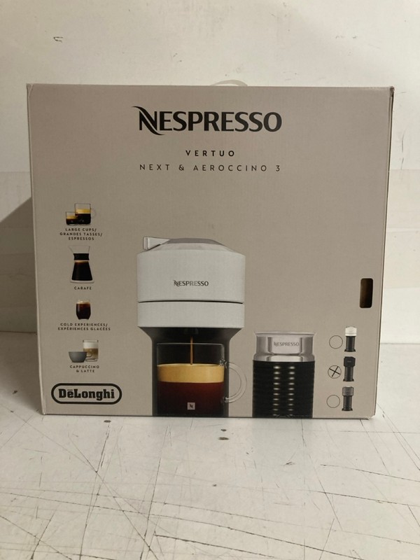 Lot 28  
            Nottingham SR3 - Delivery Only 

                
DE'LONGHI NESPRESSO VERTUO NEXT & AEROCCINO 3 COFFEE MACHINE