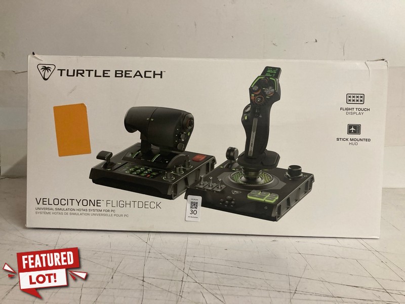 Lot 30  
            Nottingham SR3 - Delivery Only 

                
TURTLE BEACH VELOCITY ONE FLIGHT DECK-UNIVERSAL HOTAS SIMULATION JOYSTICK ORIGINA...