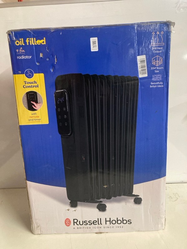 Lot 311  
            Nottingham SR3 - Delivery Only 

                
RUSSELL HOBBS 9 FIN OIL FILLED RADIATOR