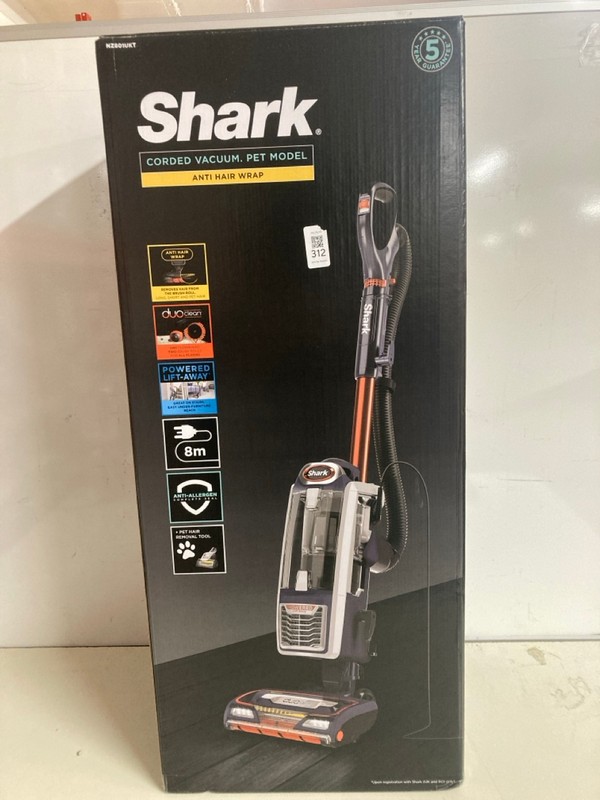 Lot 312  
            Nottingham SR3 - Delivery Only 

                
SHARK CORDED VACUUM PET MODEL
