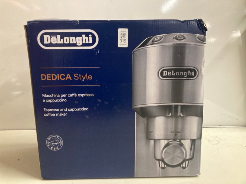 Lot 319  
            Nottingham SR3 - Delivery Only 

                
DE'LONGHI DEDICA STYLE COFFEE MACHINE