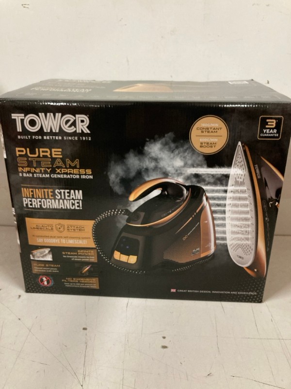 Lot 342  
            Nottingham SR3 - Delivery Only 

                
TOWER PURE STEAM INFINITY XPRESS IRON