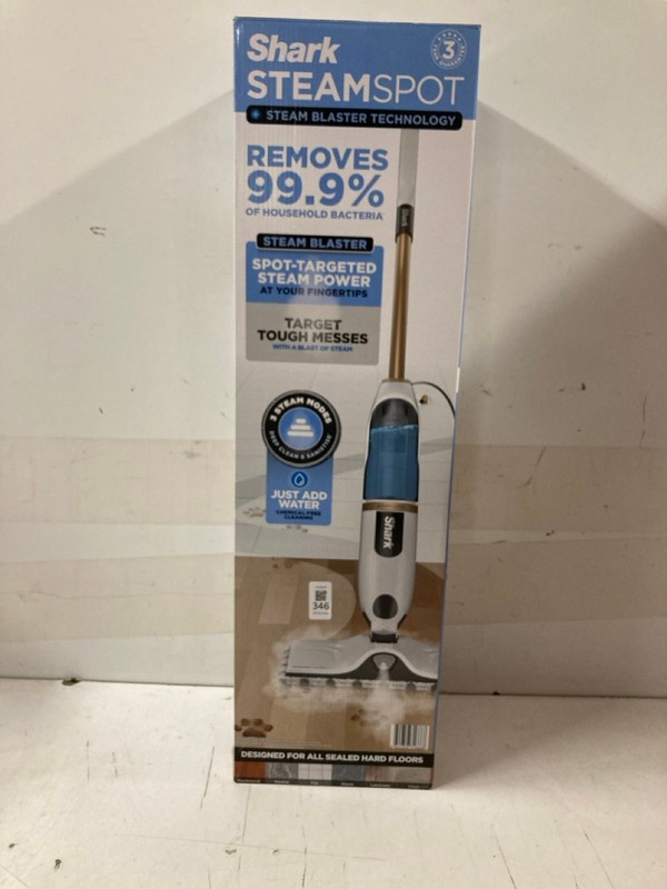 Lot 346  
            Nottingham SR3 - Delivery Only 

                
SHARK STEAM SPOT MOP