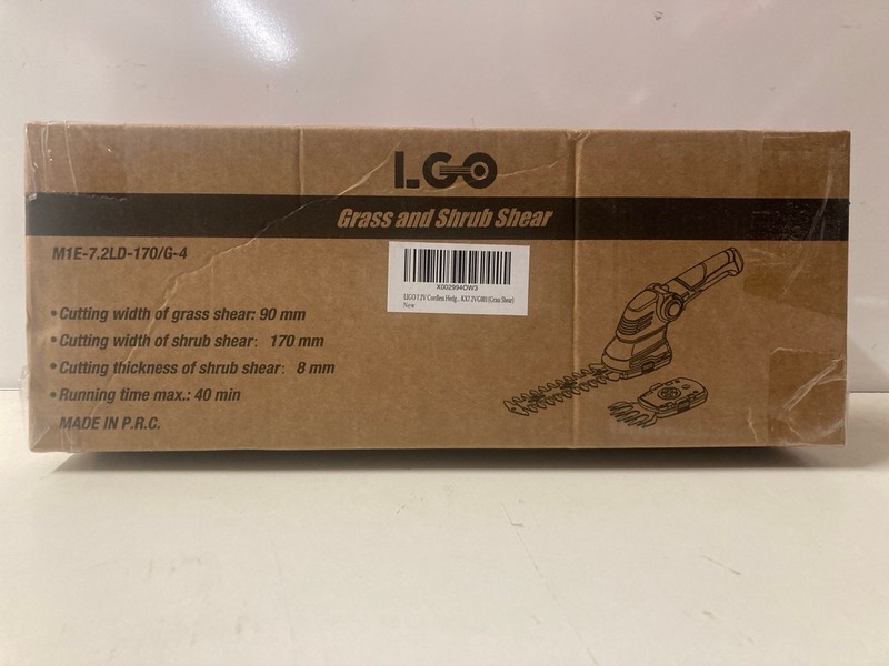 Lot 360  
            Nottingham SR3 - Delivery Only 

                
I.GO GRASS AND SHRUB SHEAR