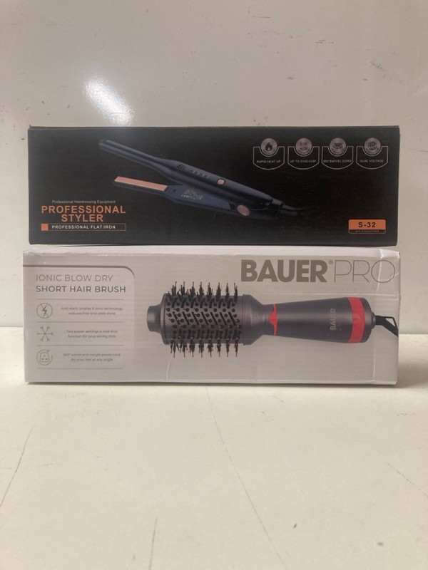 Lot 382  
            Nottingham SR3 - Delivery Only 

                
2 X ITEMS TO INCLUDE PROFESSIONAL FLAT IRON S-32 HAIR STRAIGHTENER