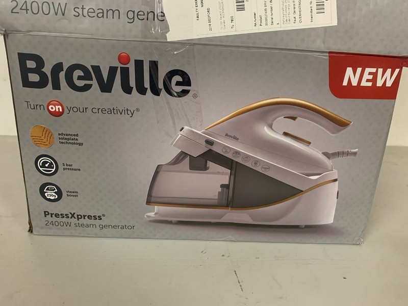 Lot 405  
            Nottingham SR3 - Delivery Only 

                
BREVILLE PRESS XPRESS STEAM IRON