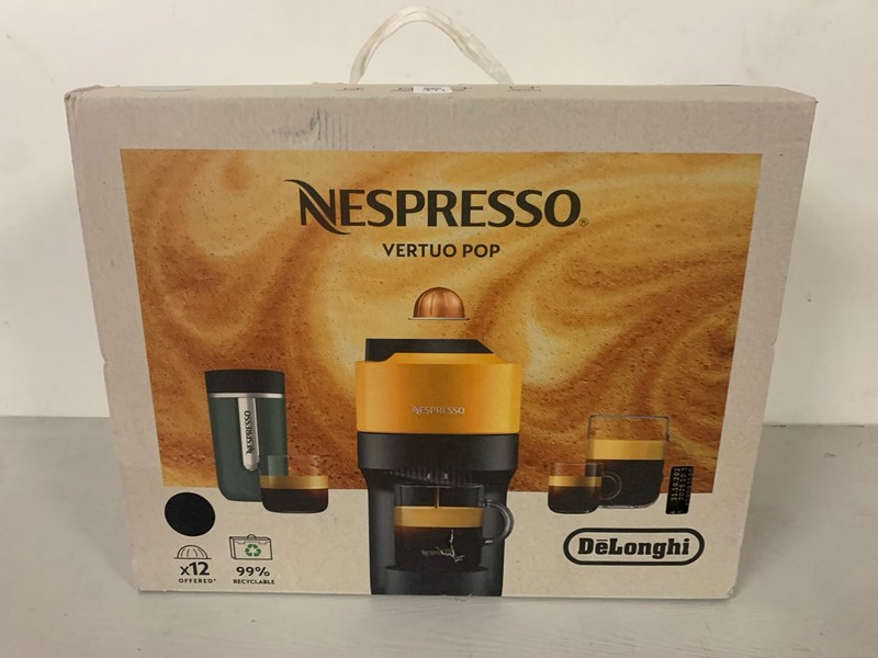 Lot 411  
            Nottingham SR3 - Delivery Only 

                
DE'LONGHI NESPRESSO VERTUO POP COFFEE MACHINE