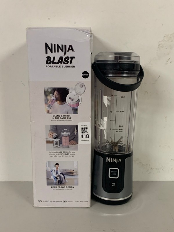 Lot 418  
            Nottingham SR3 - Delivery Only 

                
2 X NINJA BLAST PORTABLE BLENDERS