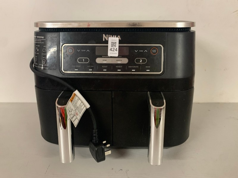 Lot 424  
            Nottingham SR3 - Delivery Only 

                
NINJA DUAL BASKET AIR FRYER