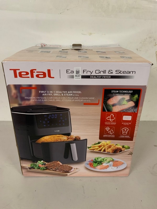 Lot 437  
            Nottingham SR3 - Delivery Only 

                
TEFAL EASY FRY GRILL & STEAM AIR FRYER