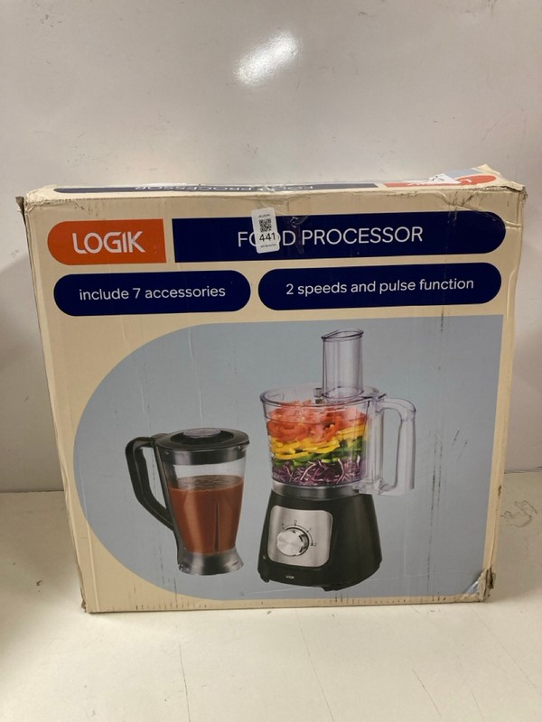 Lot 441  
            Nottingham SR3 - Delivery Only 

                
LOGIK 800W FOOD PROCESSOR