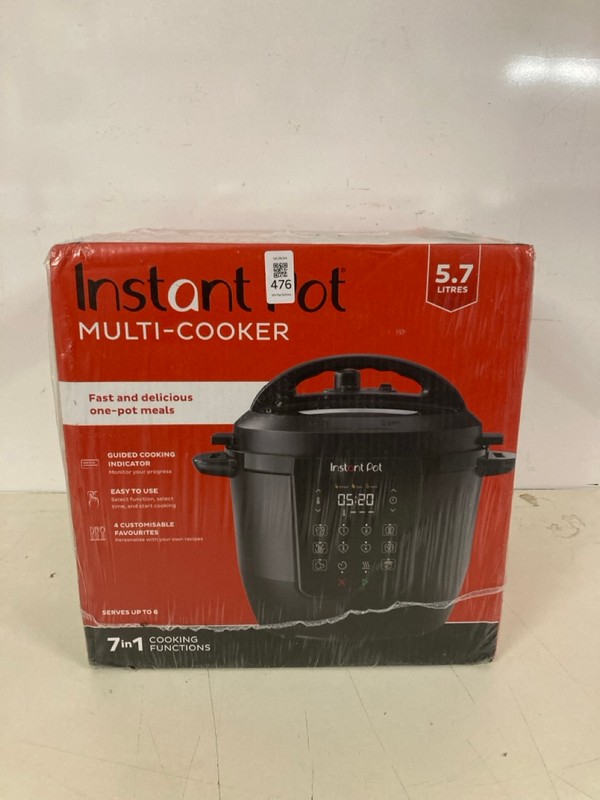 Lot 476  
            Nottingham SR3 - Delivery Only 

                
INSTANT POT MULTI-COOKER