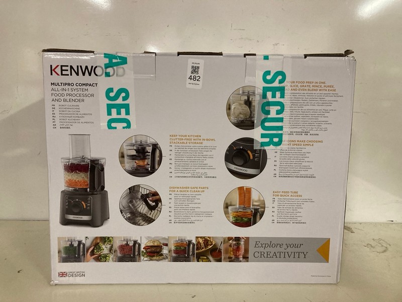 Lot 482  
            Nottingham SR3 - Delivery Only 

                
KENWOOD MULTIPRO COMPACT ALL-IN-ONE SYSTEM FOOD PROCESSOR AND BLENDER