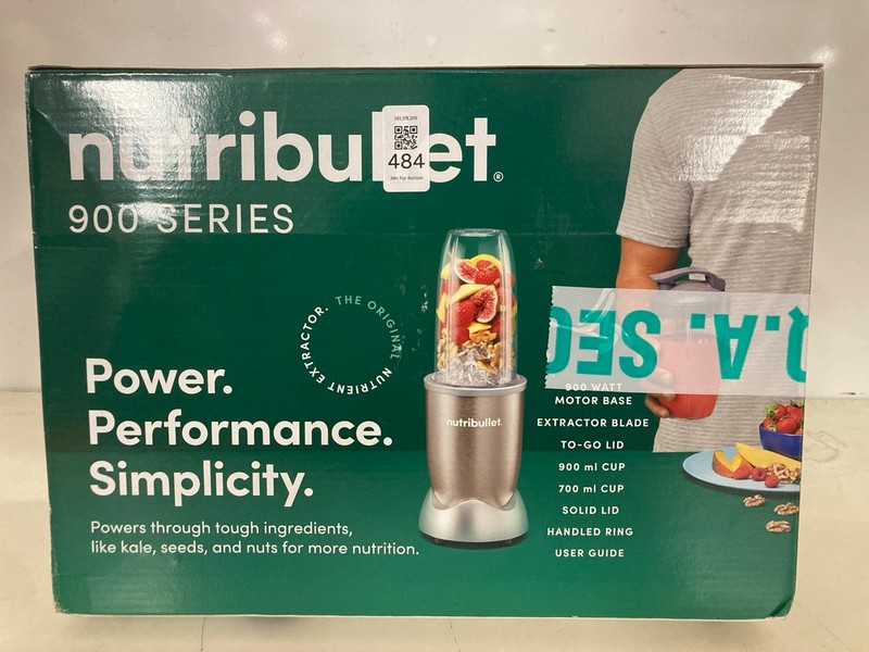 Lot 484  
            Nottingham SR3 - Delivery Only 

                
NUTRI BULLET 900 SERIES BLENDER