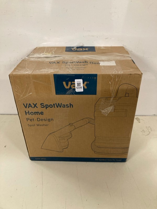 Lot 508  
            Nottingham SR3 - Delivery Only 

                
VAX SPOT WASH HOME PET DESIGN SPOT WASHER