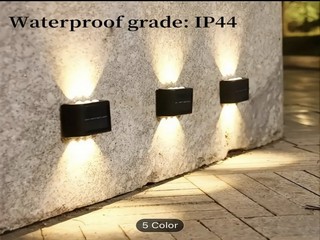 Lot 57  
            Nottingham SR3 - Delivery Only 

                
3 PCS SOLAR WALL LIGHT - OUTDOOR LIGHT WITH 6 LED DUAL COLOUR LIGHTING,