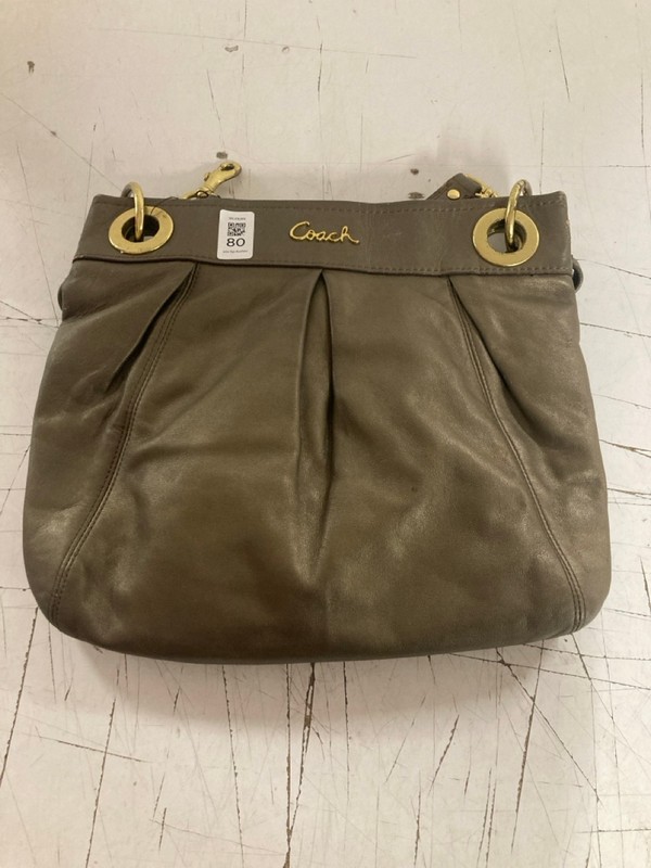 Lot 80  
            Nottingham SR3 - Delivery Only 

                
COACH ASHLEY LEATHER HIPPIE BAG IN A METALLIC BRONZE