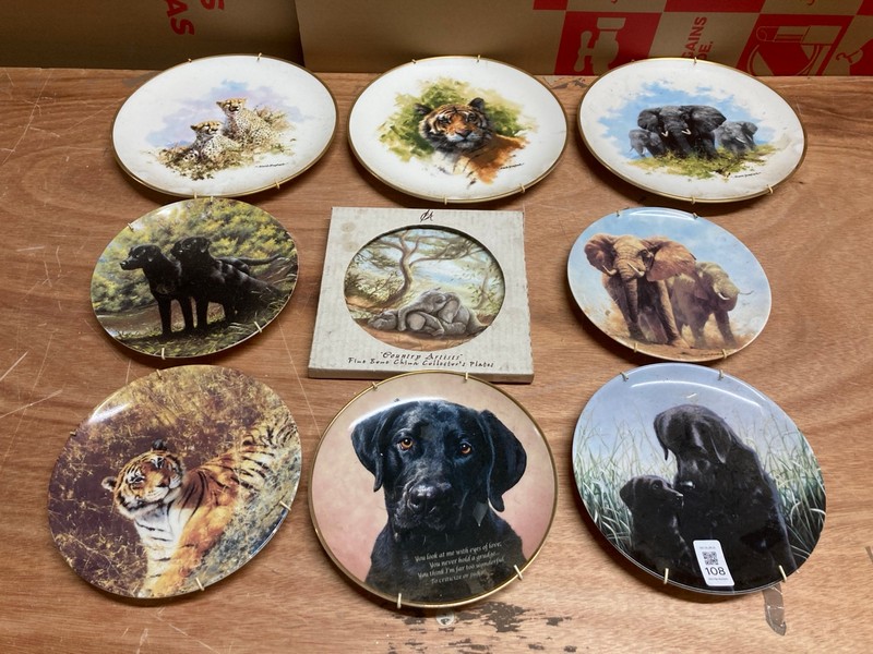 Lot 108  
            Nottingham SR4 - Collection Only 

                
9 X COLLECTIBLE FINE BONE CHINA PLATES FROM THE DAVID SHEPHERD COLLECTION INC WED...