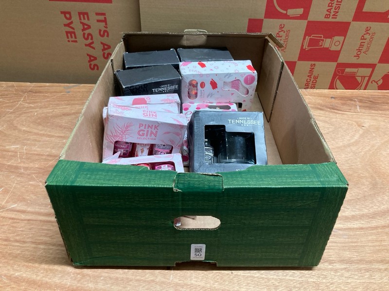 Lot 50  
            Nottingham SR4 - Collection Only 

                
QTY OF ALCOHOLIC DRINKS TO INC JACK DANILES TENNESSEE SOUR MASH WHISKEY & TUMBLER...