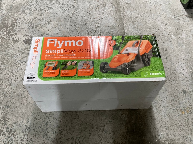 Lot 96  
            Nottingham SR4 - Delivery Or Collection 

                
FLYMO SIMPLIMOW 320V ELECTRIC LAWNMOWER