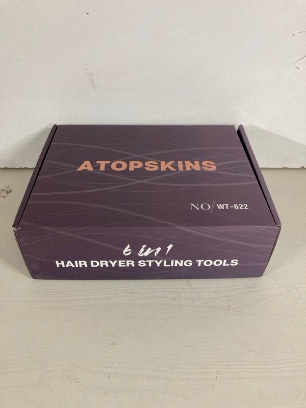Lot 114  
            Nottingham SR5 - Delivery Only 

                
ATOPSKINS HAIR DRYER STYLING TOOLS