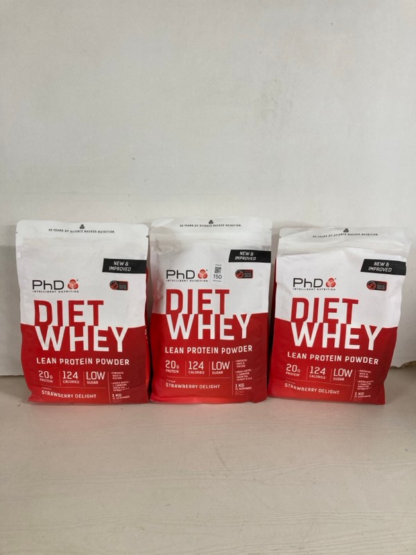 Lot 150  
            Nottingham SR5 - Delivery Only 

                
3 X PHS DIET WHEY LEAN PROTEIN POWDERS BBE:APR 2027