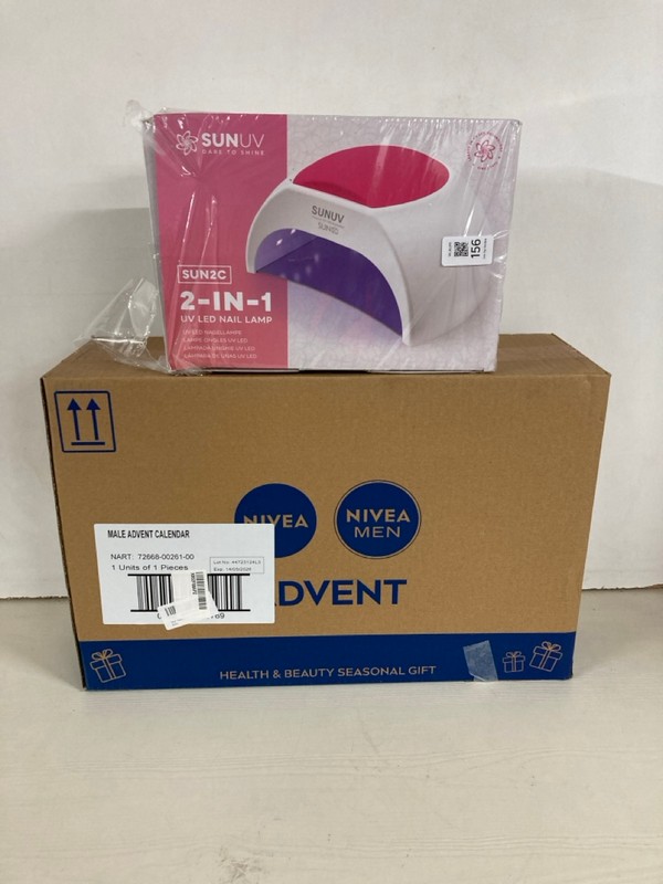 Lot 156  
            Nottingham SR5 - Delivery Only 

                
2 X ITEMS TO INC SUNUV 2-IN-1 UV LED NAIL LAMP