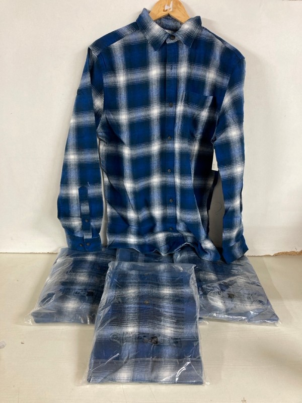 Lot 178  
            Nottingham SR5 - Delivery Only 

                
5 X ESSENTIALS BLUE CHECKED SHIRTS SIZE:UK,S
