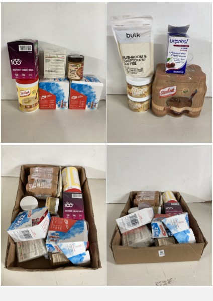 Lot 214  
            Nottingham SR5 - Delivery Only 

                
BOX OF VARIOUS ITEMS TO INC SLIMFAST BANANA SHAKE