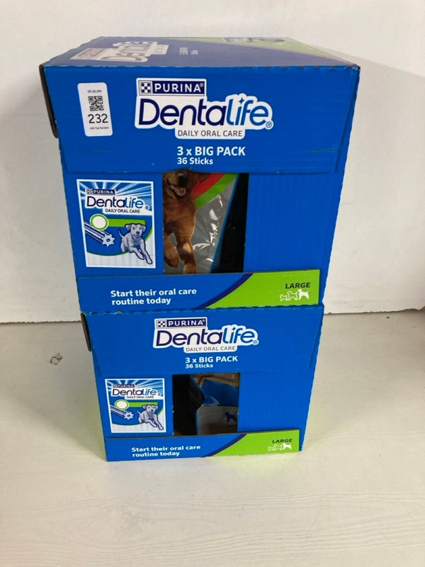 Lot 232  
            Nottingham SR5 - Delivery Only 

                
2 X PURINA DENTALIFE 3 X BIG PACKS
