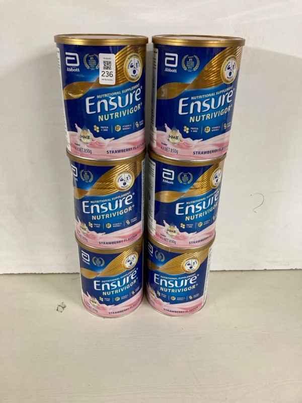 Lot 236  
            Nottingham SR5 - Delivery Only 

                
6 X ENSURE NUTRIVIGOR STRABERRY FLAVOUR EXP:07/2027