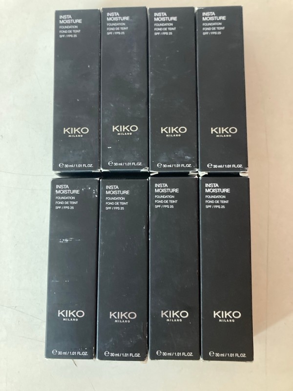 Lot 251  
            Nottingham SR5 - Delivery Only 

                
8 X KIKO INSTA MOISTURE FOUNDASTIONS 30ML
