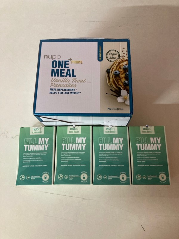 Lot 254  
            Nottingham SR5 - Delivery Only 

                
BOX OF VARIOUS ITEMS TO INC NUPO SLIM BOOST FAT FIGHTER