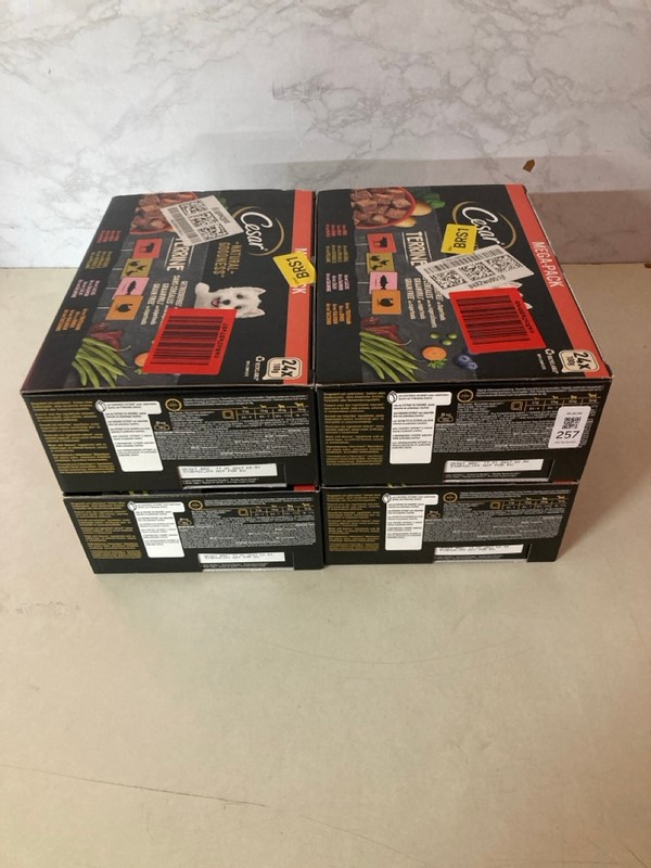 Lot 257  
            Nottingham SR5 - Delivery Only 

                
4 X CESAR MEGA-PACKS NATURAL GOODNESS DOG FOOD BBE:17.01.2027
