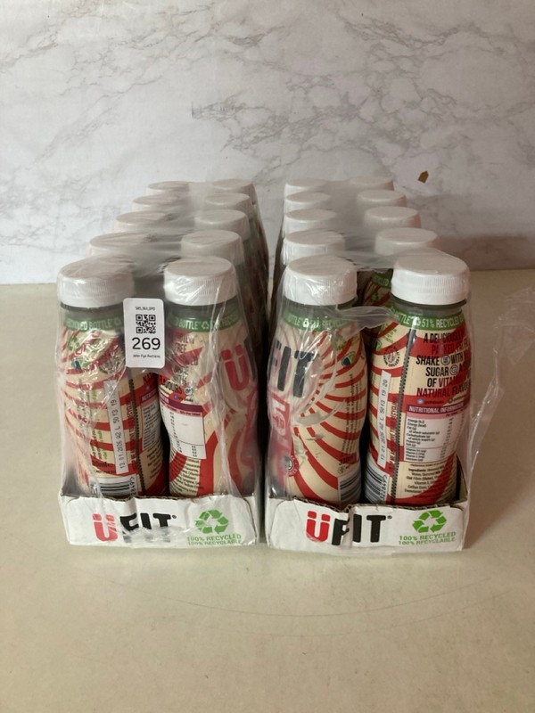Lot 269  
            Nottingham SR5 - Delivery Only 

                
2 X PACKS OF 12 UFIT 25G PROTEIN SHAKES