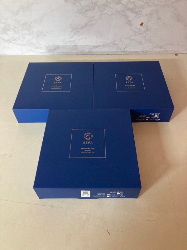 Lot 277  
            Nottingham SR5 - Delivery Only 

                
3 X ESPA HAND CARE DUE GIFT SETS