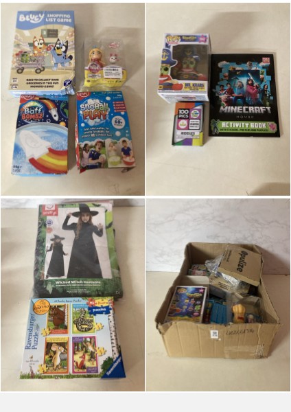 Lot 336  
            Nottingham SR5 - Delivery Only 

                
BOX OF CHILDREN'S TOYS TO INC BLUEY SHOPPING LIST GAME