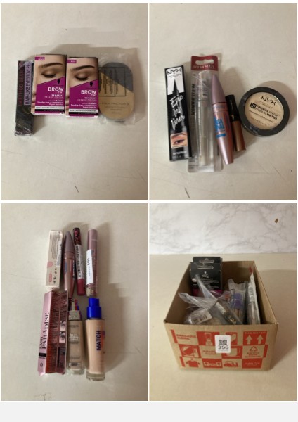 Lot 356  
            Nottingham SR5 - Delivery Only 

                
BOX OF MAKE UP ITEMS TO INC NYX