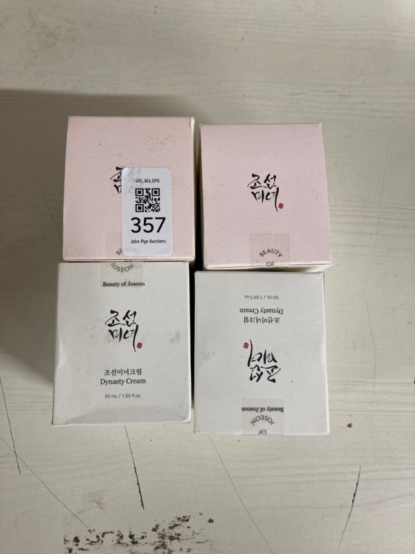 Lot 357  
            Nottingham SR5 - Delivery Only 

                
4 X BEAUTY OF JOSEON DYNASTY CREAMS (SEALED)
