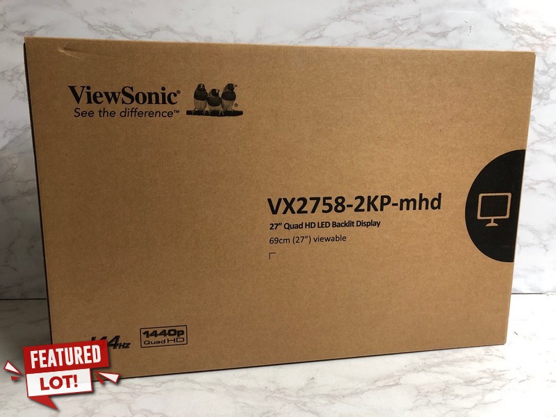 Lot 37  
            Nottingham SR5 - Delivery Only 

                
VIEW SONIC 27" MONITOR MODEL:VX2758-2KP-MHD ORIGINAL RRP:£167 (SEALED)