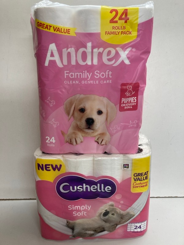 Lot 443  
            Nottingham SR5 - Delivery Only 

                
2 X BALES OF TOILET ROLLS TO INC CUSHELLE