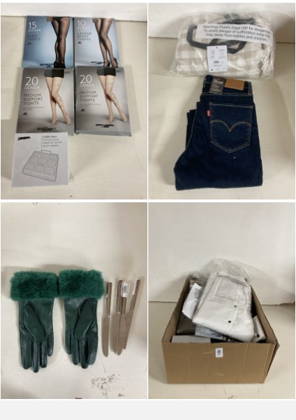 Lot 57  
            Nottingham SR5 - Delivery Only 

                
BOX OF VARIOUS ITEMS TO INC DENIER TIGHTS