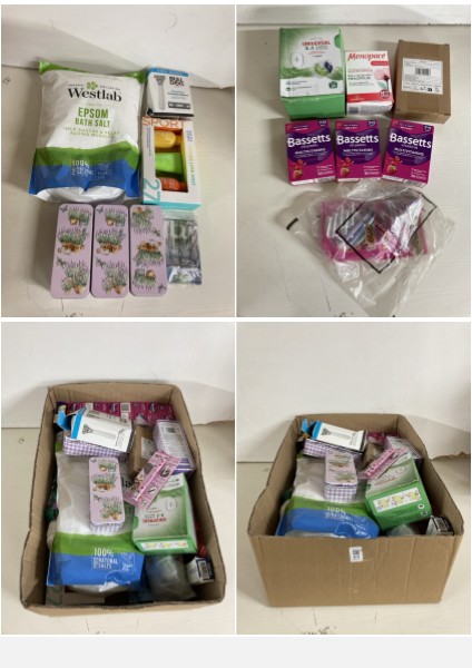 Lot 63  
            Nottingham SR5 - Delivery Only 

                
BOX OF VARIOUS ITEMS TO INC BASSETTS MULTIVITAMINS