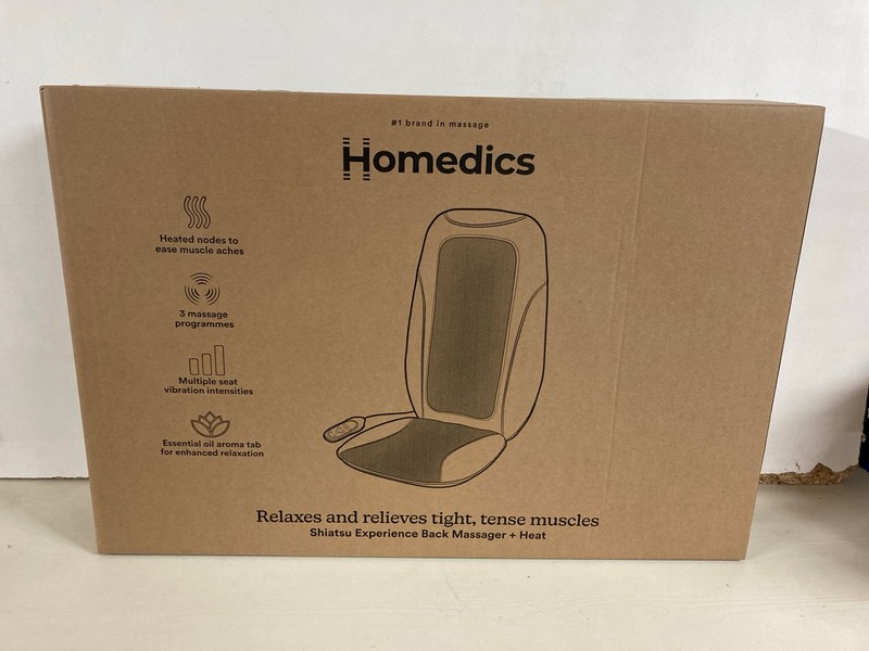 Lot 99  
            Nottingham SR5 - Delivery Only 

                
HOMEDICS SHIATSU EXPERIENCE BACK MASSAGER + HEAT (SEALED)