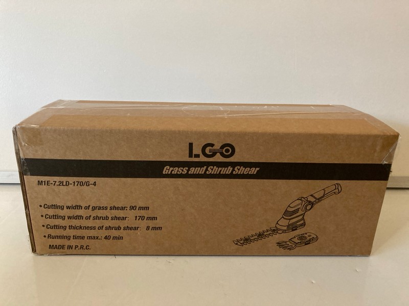 Lot 180  
            Nottingham SR6 - Delivery Only 

                
LGO GRASS AND SHRUB SHEAR MODEL: M1E-7.2LD-170/G-4