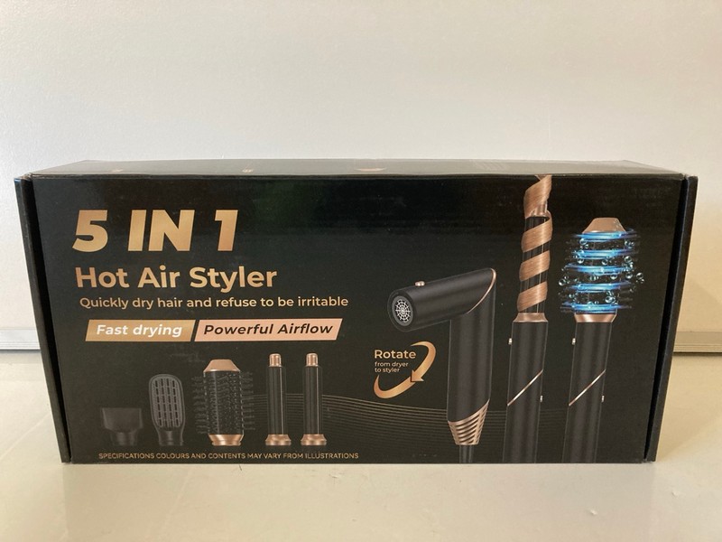 Lot 190  
            Nottingham SR6 - Delivery Only 

                
5 IN 1 HOT AIR HAIR STYLER