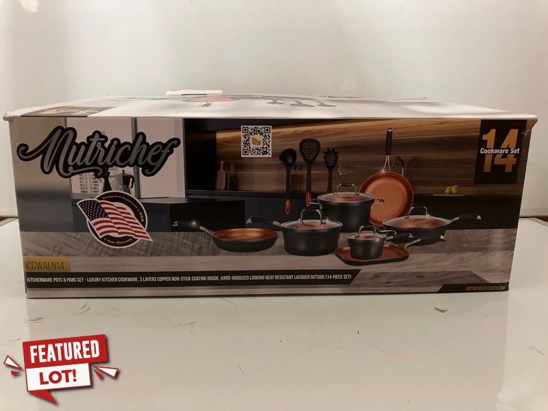 Lot 21  
            Nottingham SR6 - Delivery Only 

                
NUTRICHEF NON STICK POTS AND PANS SET 14-PIECE ORIGINAL RRP: £141.99