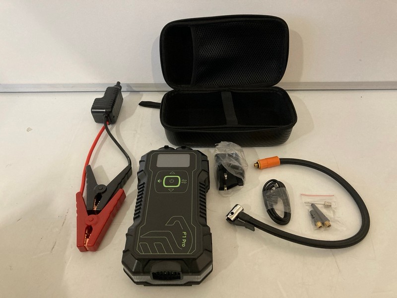 Lot 253  
            Nottingham SR6 - Delivery Only 

                
POWERFEAR CAR JUMP STARTER WITH AIR COMPRESSOR MODEL: F1 PRO