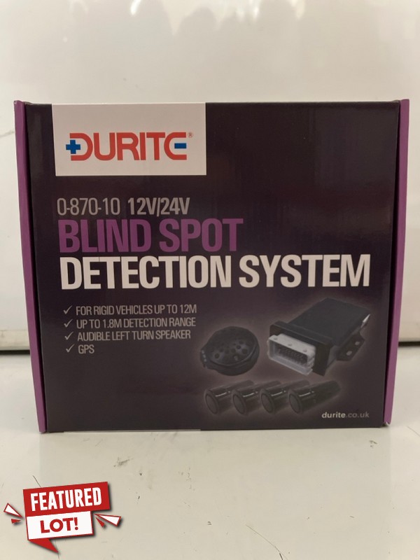 Lot 26  
            Nottingham SR6 - Delivery Only 

                
DURITE 0-870-10 BLIND SPOT DETECTION SYSTEM WITH LEFT TURN SPEAKER 12/24V ORIGINA...